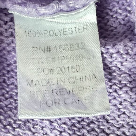 Bibi Daisy Days Print Cropped Sweater Oversized Kimono Sleeves Floral  Purple XL - Picture 14 of 15